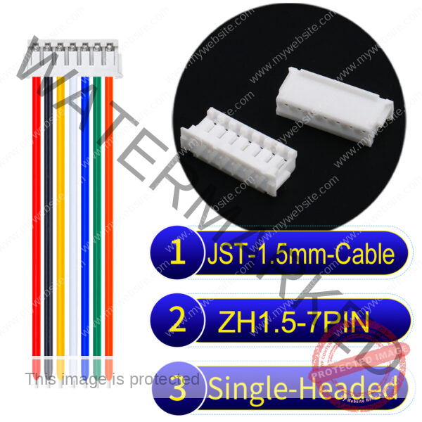 JST ZH1.5 7Pin Single-Headed Cable