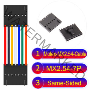 Molex 2.54mm MX2.54 7Pin Same-Side-Head Cable