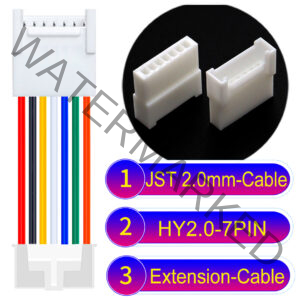 JST HY2.0mm 7-Pin Extension Cable 22AWG PVC Cable