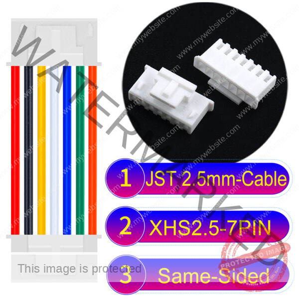 JST XHS2.5 with Belt Lock 7Pin Same-Side-Head Cable
