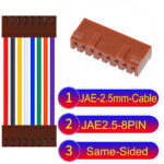 JAE 2.5mm 8-Pin Same-Side-Head 22AWG PVC Cable