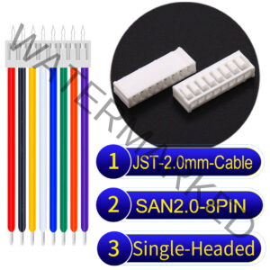 JST 2.0mm SAN2.0 8Pin Single-Headed Cable