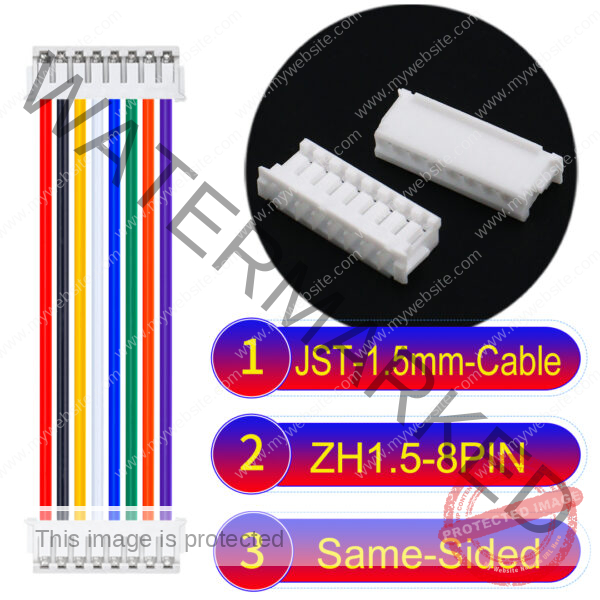 JST ZH1.5 8Pin Same-Side-Head Cable