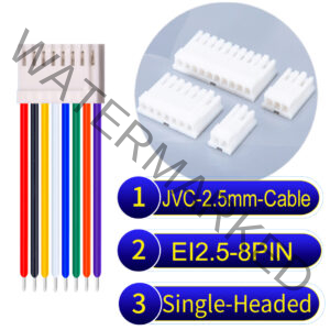 JVC 2.5mm 8-Pin Single-Headed 22AWG PVC Cable