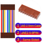 JAE 2.5mm 9-Pin Same-Side-Head 22AWG PVC Cable