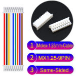 Molex MX1.25mm Picoblade 9-Pin Same-Side-Head 28AWG UL1571 Cable