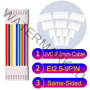 JVC 2.5mm 9-Pin Same-Side-Head 22AWG PVC Cable