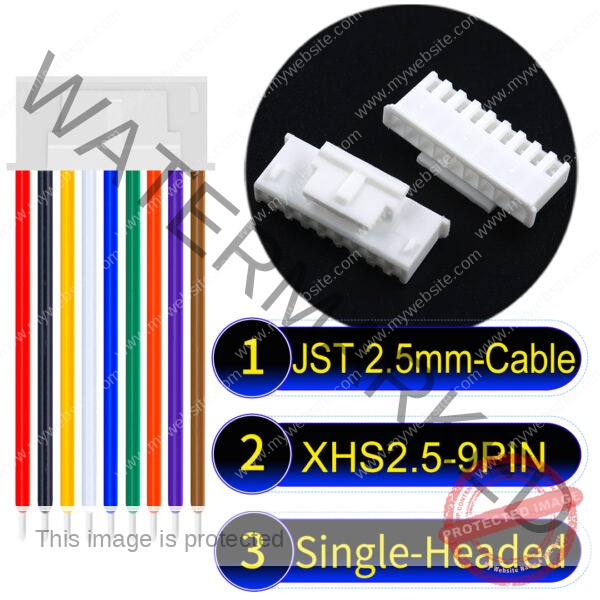 JST XHS2.5 with Belt Lock 9Pin Single-Headed Cable