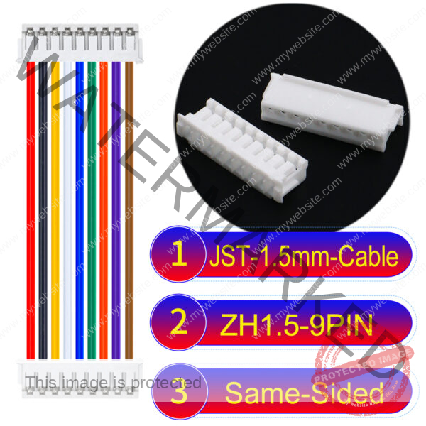 JST ZH1.5 9Pin Same-Side-Head Cable