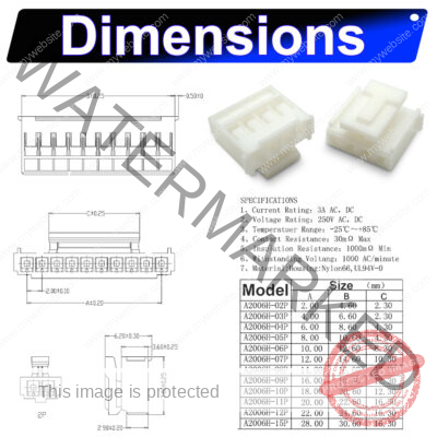 JST HYR2.0 2.0mm housing 2P 3P 4P 5P 6P 7P 8P 9P 10P 12P