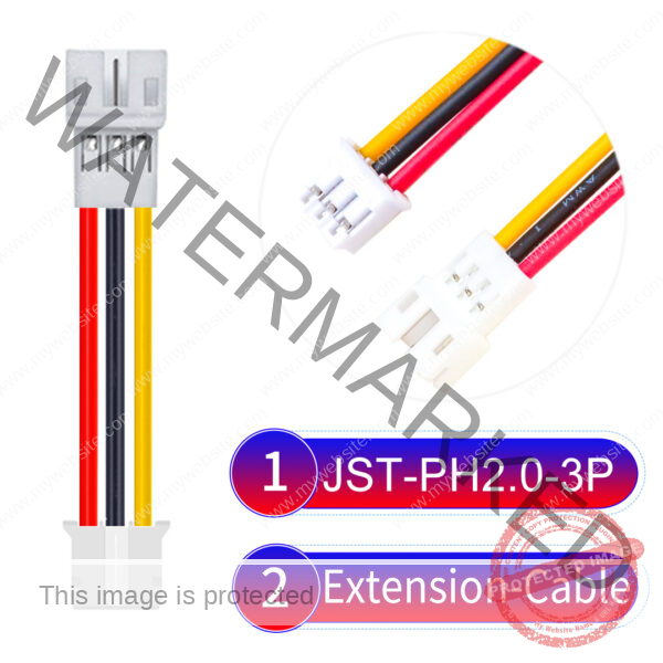 JST 2.0mm PH2.0 3Pin Male Female Extension Cable