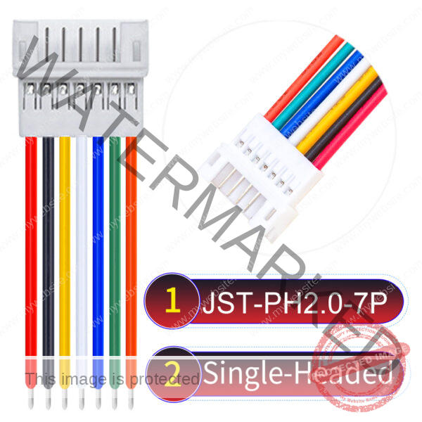 JST PH2.0 7Pin Female Single-Headed Cable