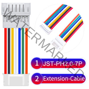 JST 2.0mm PH2.0 7Pin Male Female Extension Cable