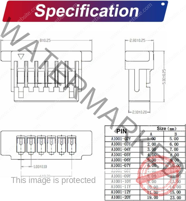 JST SHR1.0 1.0mm housing 2P 3P 4P 5P 6P 7P 8P 9P 10P 12P