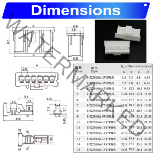 JST XAR2.5 2.5mm housing 2P 3P 4P 5P 6P 7P 8P 9P 10P 12P