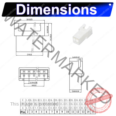 JST XHR2.5 2.5mm Female housing 2P 3P 4P 5P 6P 7P 8P 9P 10P 12P