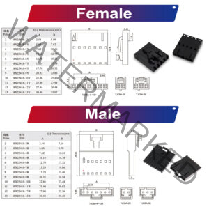 Molex MX2.54 2.5mm housing 2P 3P 4P 5P 6P 7P 8P 9P 10P 12P
