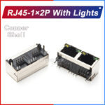 RJ45-1×2P-With-Lights Ethernet Network Connector with Indicator Light