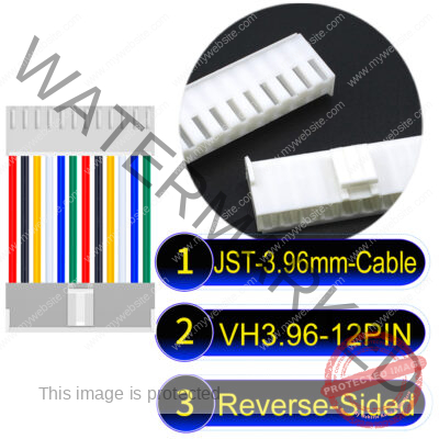 JST VH 12Pin Reverse-Side-Head Cable