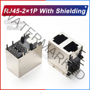 RJ45-2×1P With Shielding Ethernet Connector for high-speed networks