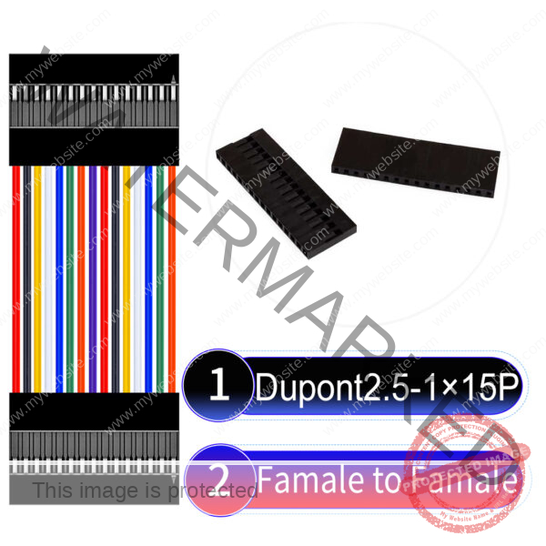 Dupont 2.54mm Female to Female 1×15Pin Cable