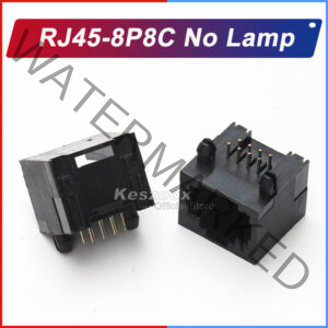 RJ45-8P8C No Lamp Black Material Ethernet Network Connector