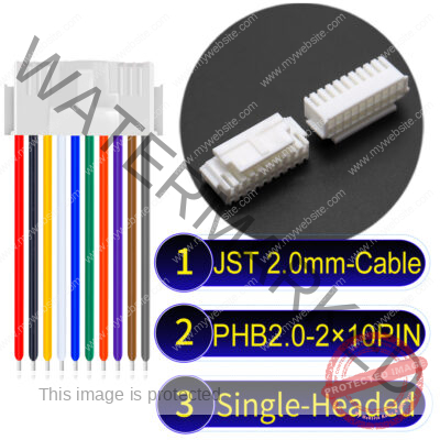 JST PHB2.0 Dual Row with Belt Lock 2×10Pin Single-Headed Cable