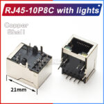 RJ45-10P8C Ethernet Connector with Lights for Fast Networking
