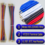 Molex KK 254 2.5mm KF2510 pre-crimped cable 22AWG