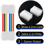 Molex MX4.2mm Dual Row 2×7Pin Mini-Fit Jr Female Same-Side-Head Cable