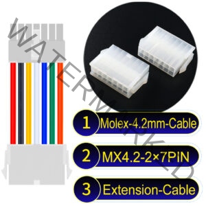 Molex MX4.2mm Dual Row 2×7Pin Mini-Fit Jr Male Female Extension Cable