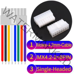 Molex MX4.2mm Dual Row 2×8Pin Mini-Fit Jr Male Single-Headed Cable