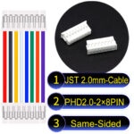 JST PHD2.0 2×8Pin Dual Row Same-Side-Head Cable