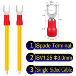 SV1.25 3mm Single-Headed ring terminal 18AWG insulated cable Yellow connector