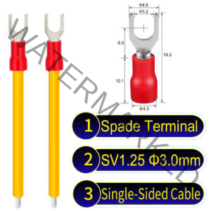 SV1.25 3mm Single-Headed ring terminal 18AWG insulated cable Yellow connector