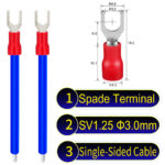SV1.25 3mm Single-Headed ring terminal 18AWG insulated cable Blue connector