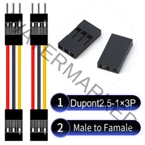 Dupont 2.54mm Male to Female 1×3Pin Cable