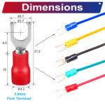 SV1.25 ring terminal, insulated 3.5mm Single-Headed cable Red connector, 18AWG terminal