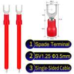 SV1.25 3.5mm Single-Headed ring terminal 18AWG insulated cable Red connector