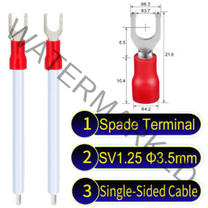 SV1.25 3.5mm Single-Headed ring terminal 18AWG insulated cable White connector