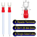 SV1.25 4mm Single-Headed ring terminal 18AWG insulated cable White connector