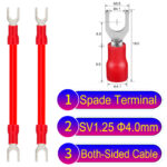 SV1.25 4mm both sided spade terminal 18AWG insulated cable Red connector