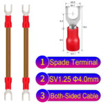 SV1.25 4mm both sided spade terminal 18AWG insulated cable Brown connector