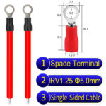 RV1.25 5mm Single-Headed ring terminal 18AWG insulated cable Red connector