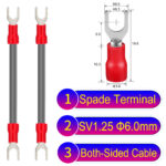 SV1.25 6mm both sided spade terminal 18AWG insulated cable Grey connector