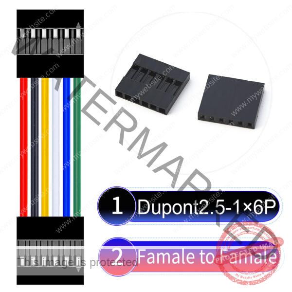 Dupont 2.54mm Female to Female 1×6Pin Cable