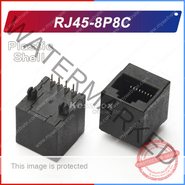 RJ45-8P8C Black Ethernet Network Connector