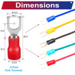 SV1.25 ring terminal, insulated 8mm Single-Headed cable Red connector, 18AWG terminal