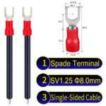 SV1.25 8mm Single-Headed ring terminal 18AWG insulated cable Black connector