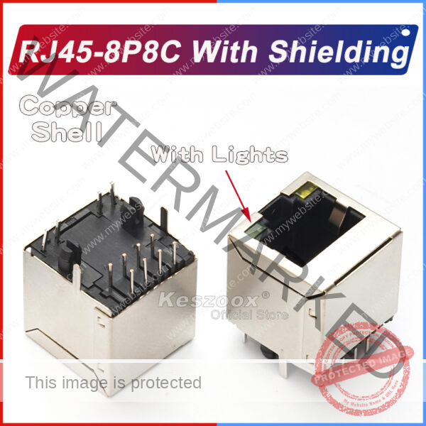 Shielded RJ45-8P8C Ethernet Connector for stable networks